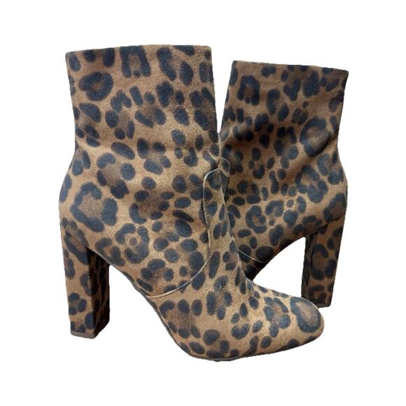 Steve Madden Boots Womens Sz 6.5 Editor Leopard Print Side Zip Ankle Booties - Picture 8 of 10